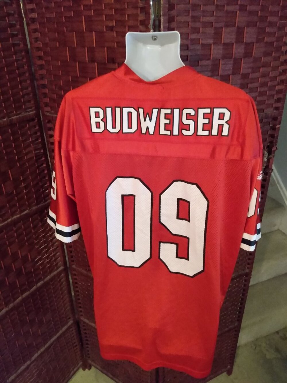 Men's Budweiser Beer Football Jersey Large Shirt
